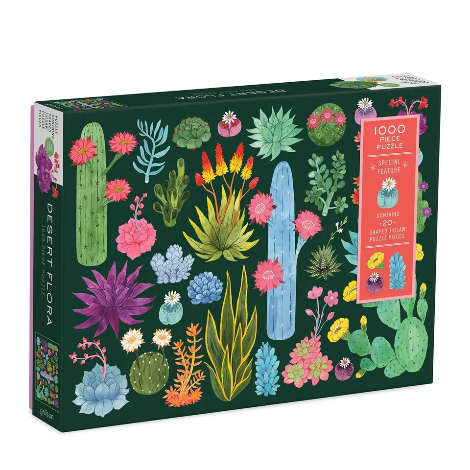 galison-desert-flora-puzzle-1000-teile-blumen-formteile image 1