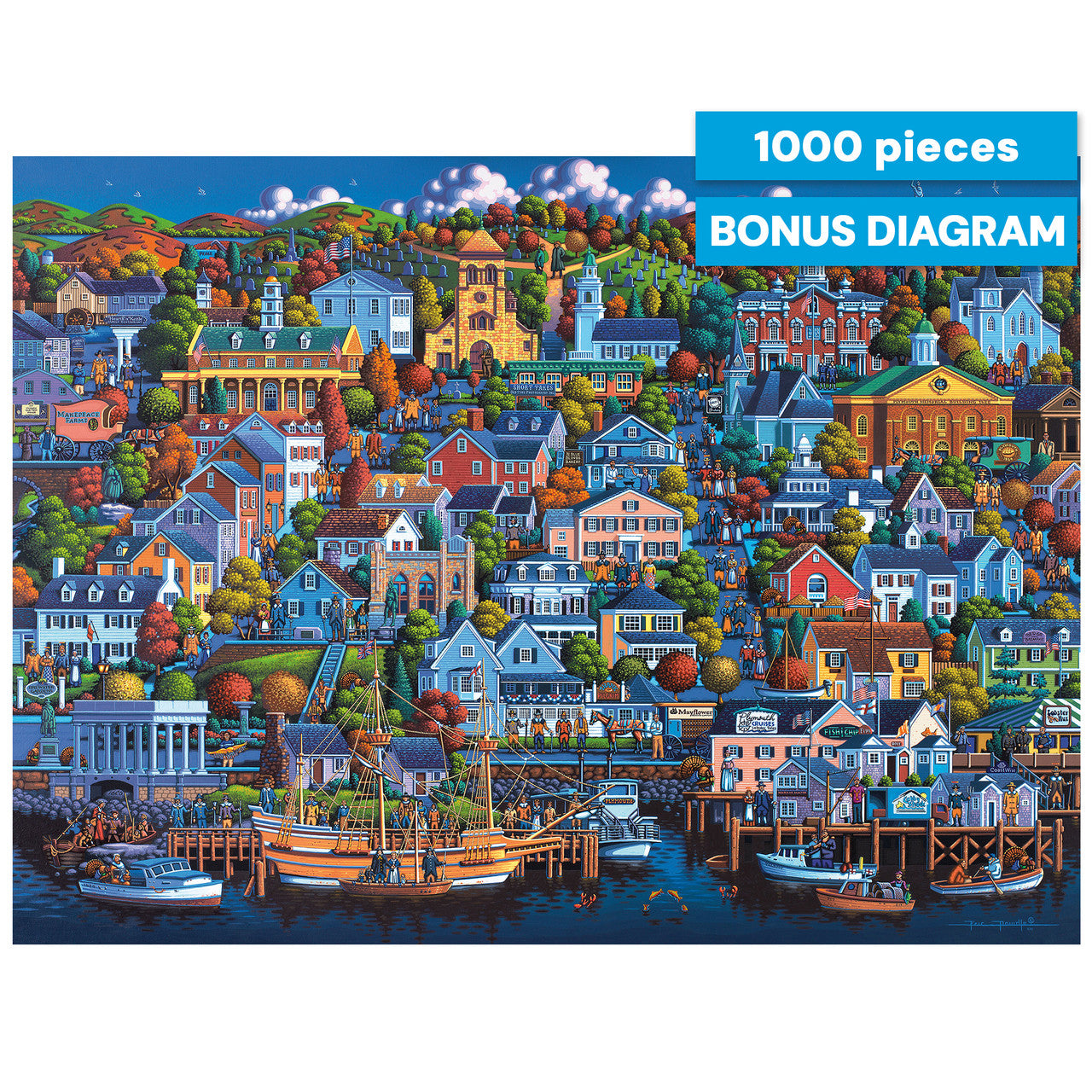buffalo-games-eric-dowdle-plymouth-rock-puzzle-1000-teile-hafen image 2