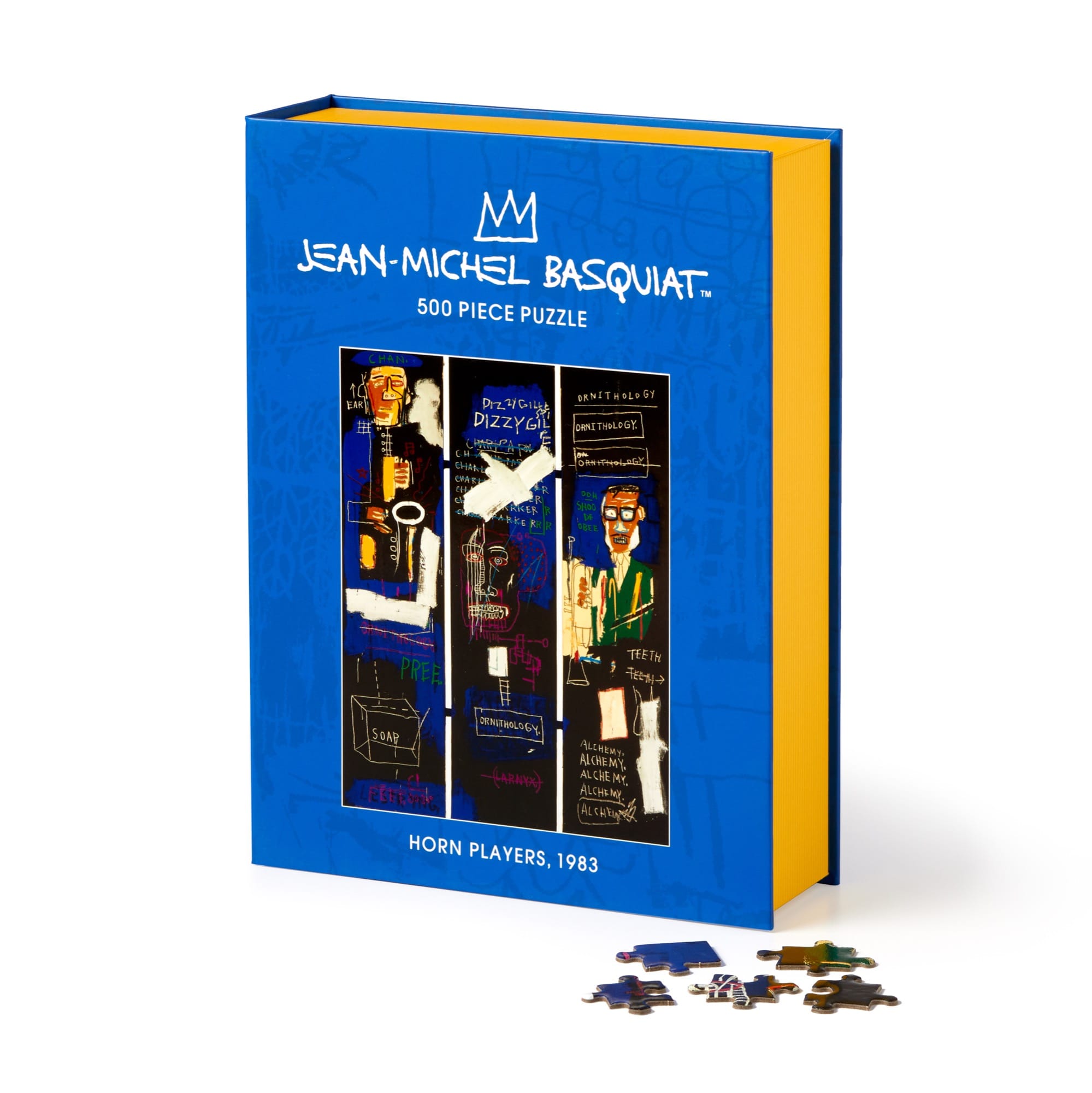 galison-basquiat-horn-players-500-teile-puzzle-buchbox-kunst image 5
