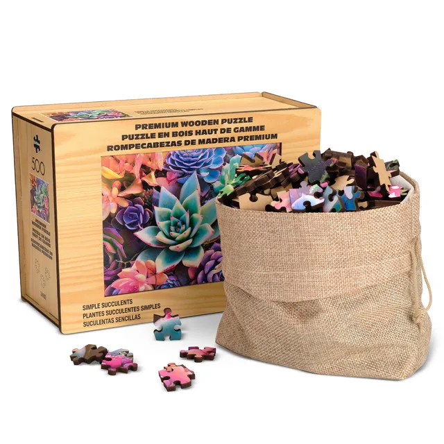 buffalo-games-simple-succulent-500-teile-holzpuzzle-pflanzen image 1