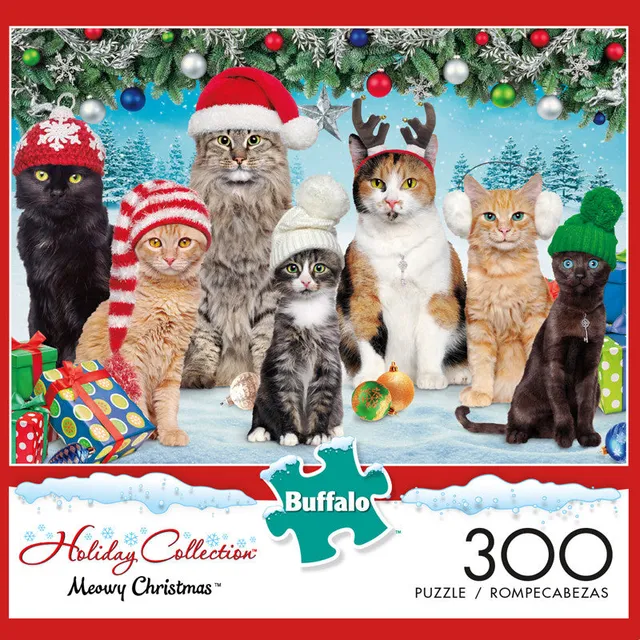 buffalo-games-meowy-christmas-puzzle-300-teile-katzen-large image 1
