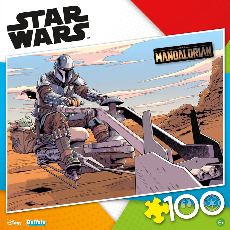 buffalo-games-mandalorian-speed-biker-strike-puzzle-100-teile-kinder image 1