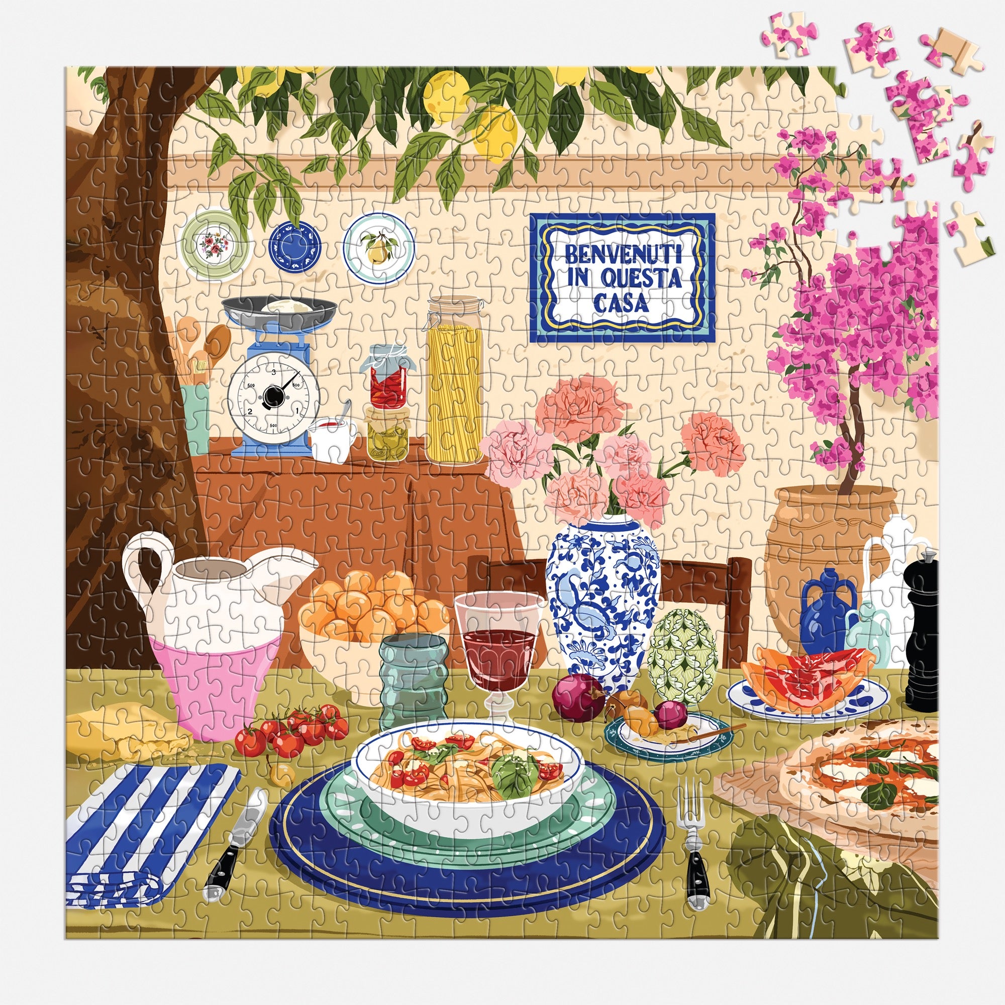galison-tuscan-afternoon-puzzle-500-teile-toskana-essen image 4