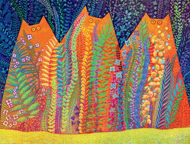 buffalo-games-cats-three-cats-in-the-garden-750-teile-puzzle-katzen image 1