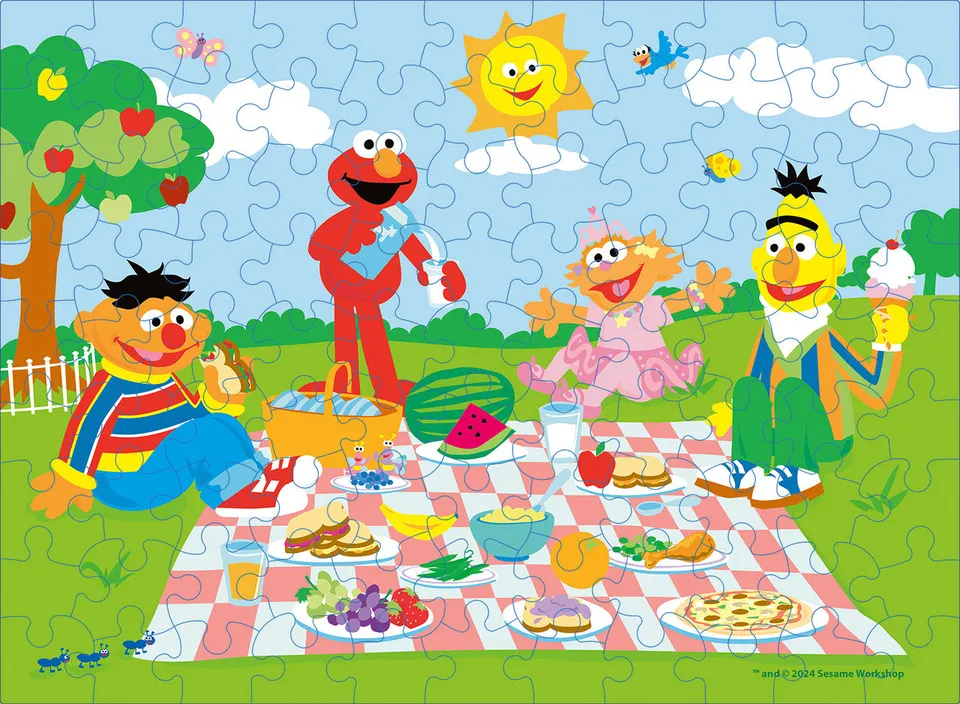 buffalo-games-sunny-day-sesamstra-e-puzzle-100-teile-kinder image 1