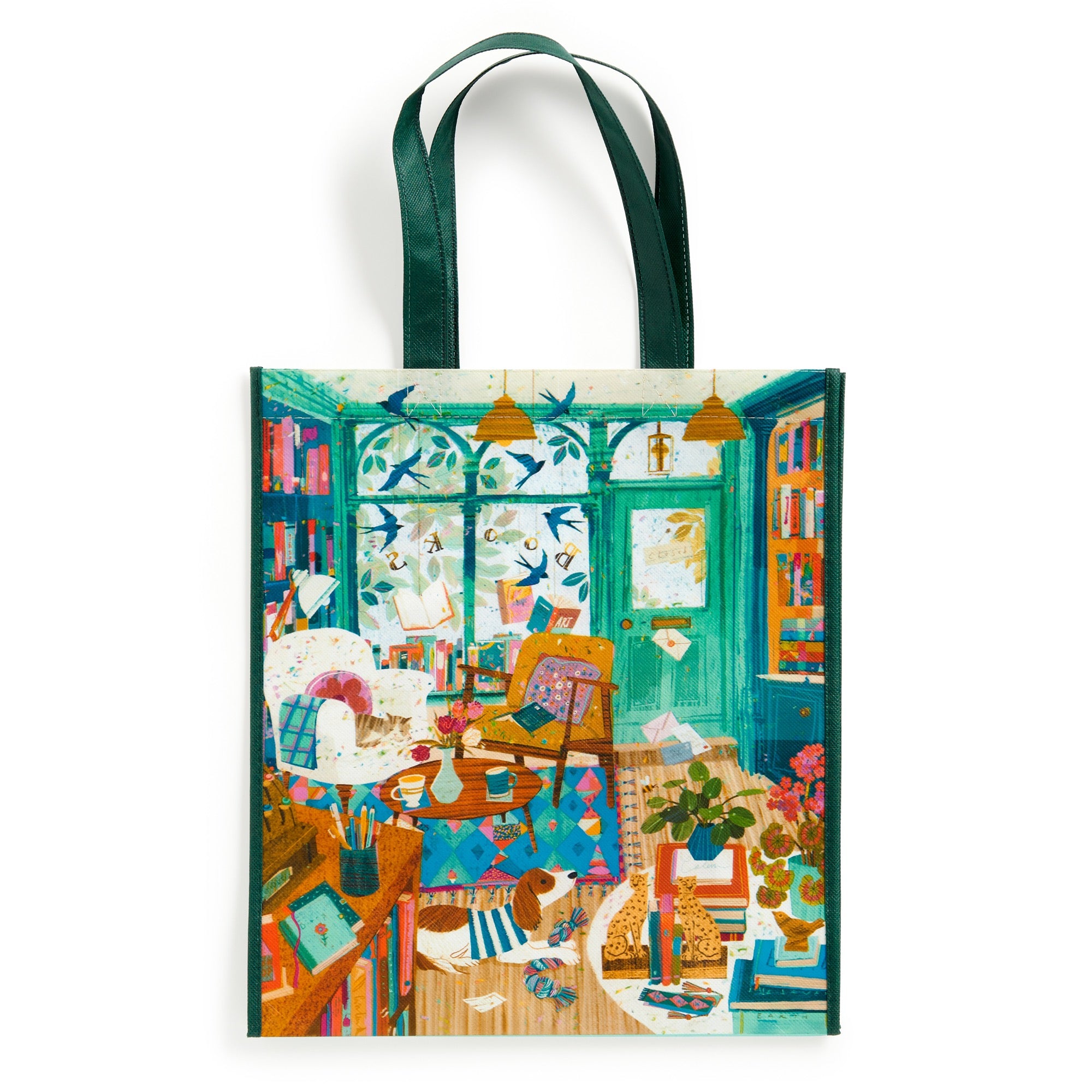 galison-bookshop-afternoon-einkaufstasche-recycling-b-cher image 1