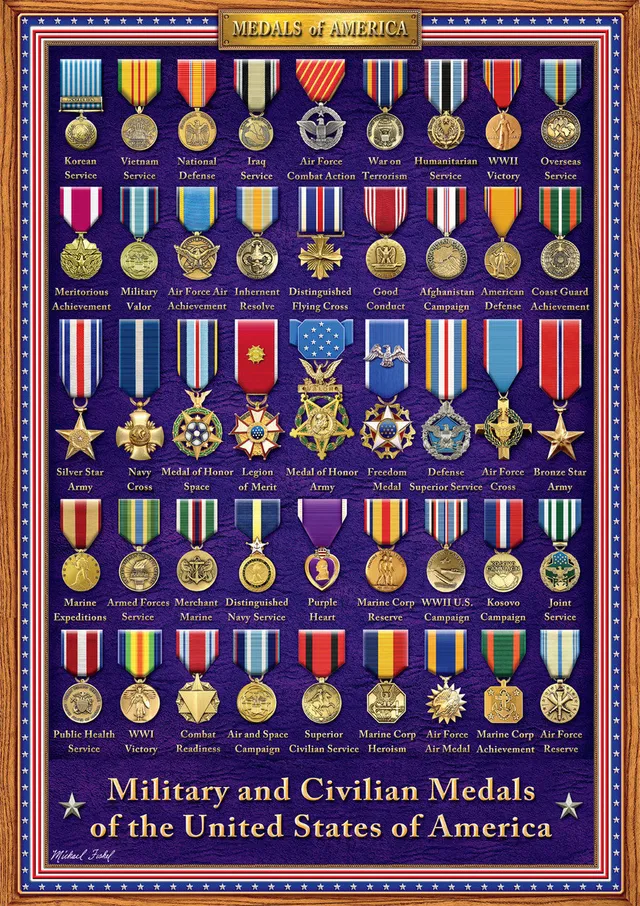 buffalo-games-old-glory-medals-of-america-puzzle-500-teile-orden image 1