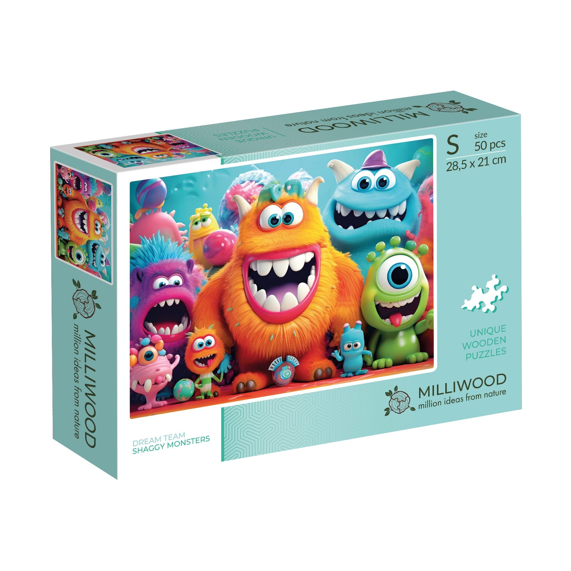 milliwood-dream-team-shaggy-monsters-holzpuzzle-50-teile-kinder image 7