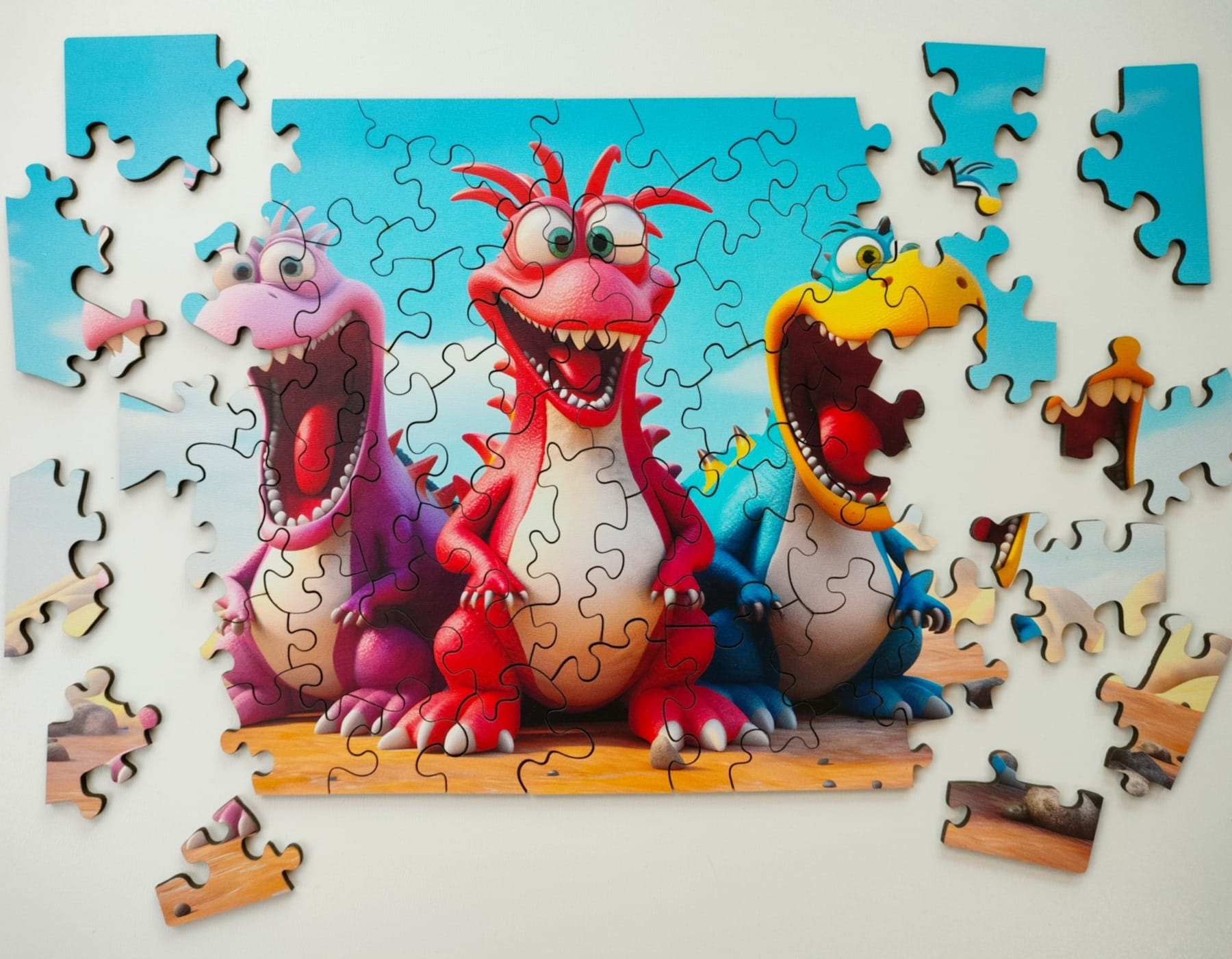 milliwood-dream-team-dinosaurier-holzpuzzle-50-teile-kinder-pastell image 5