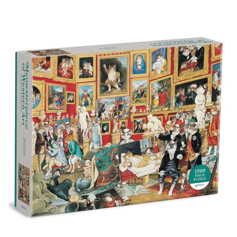 galison-tribuna-of-the-uffizi-puzzle-1500-teile-katzen-kunst image 1