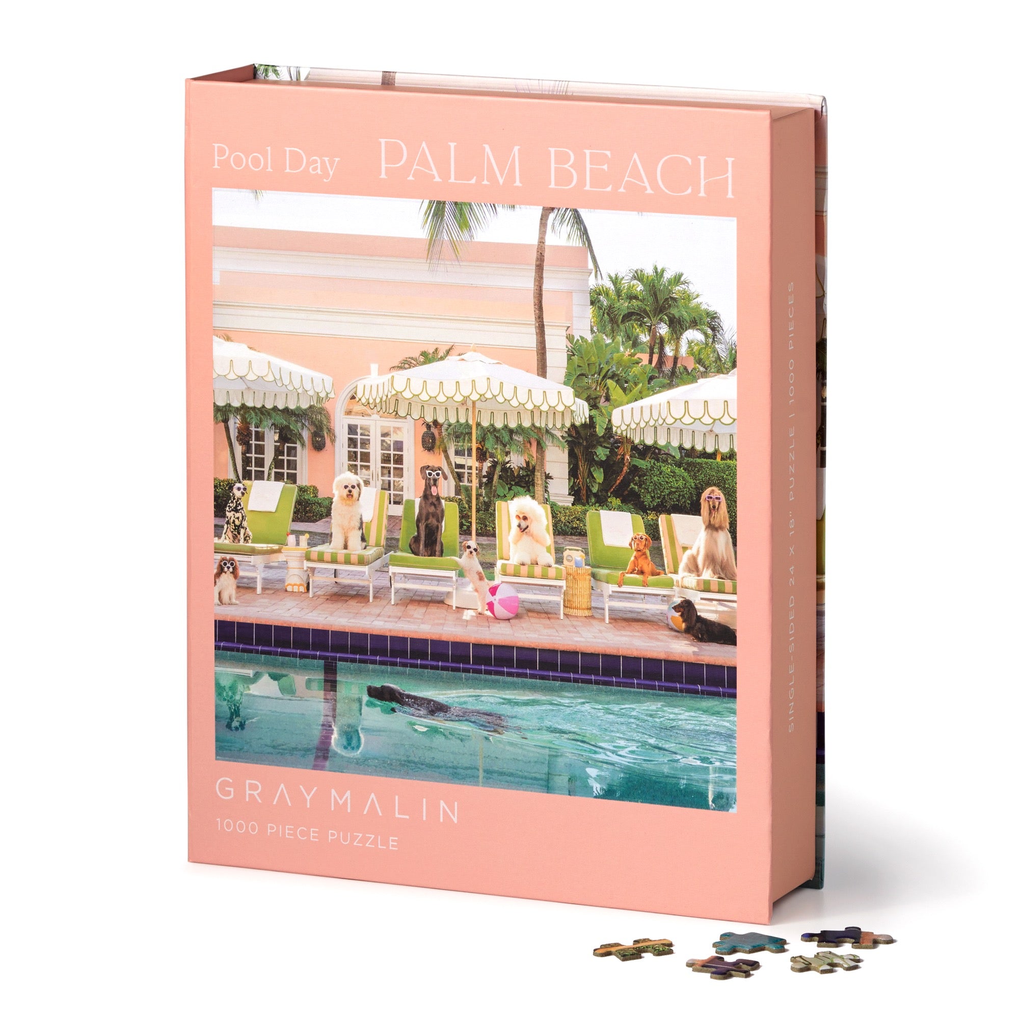 galison-pool-day-palm-beach-puzzle-1000-teile-buchbox image 1