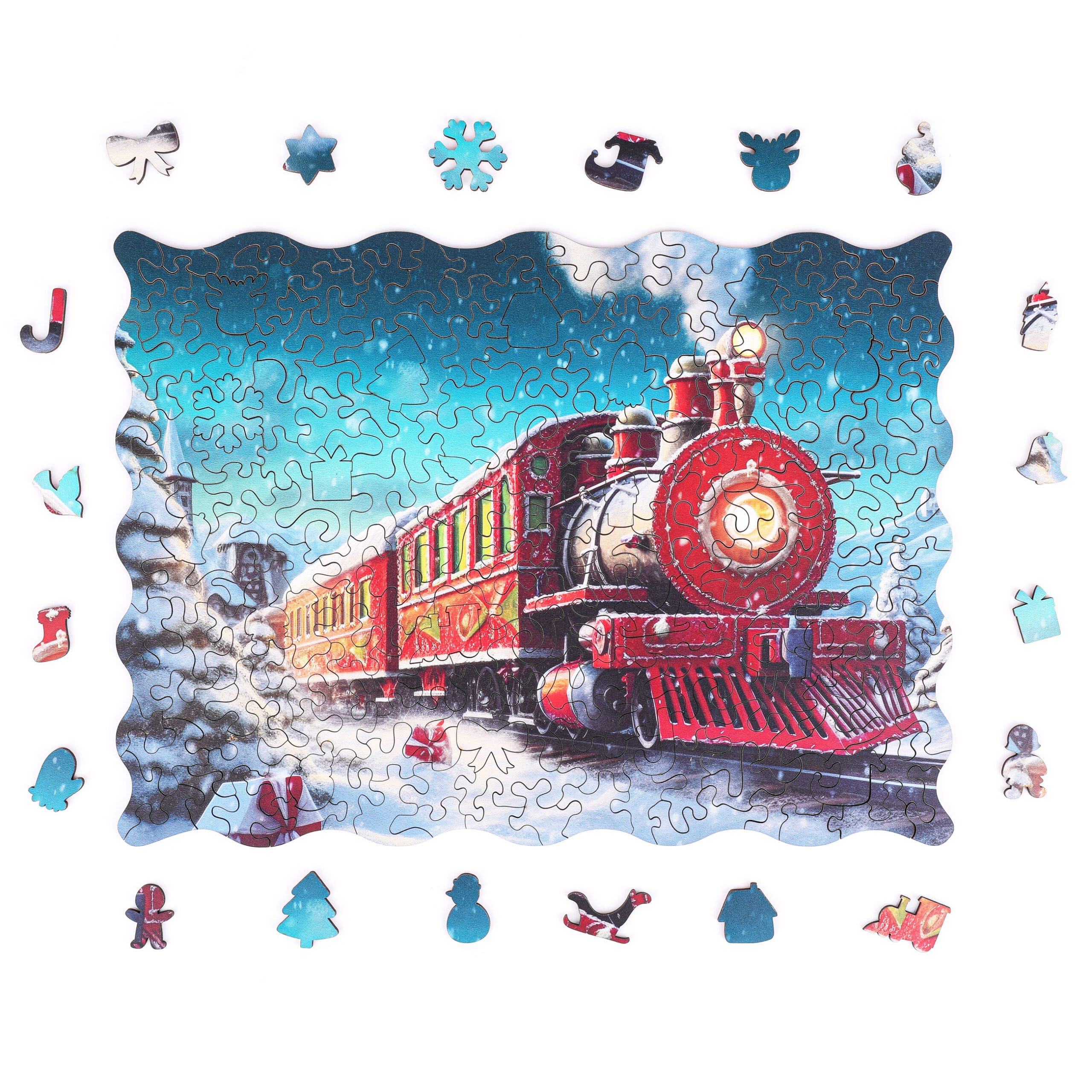 milliwood-christmas-weihnachtszug-holzpuzzle-200-teile image 1