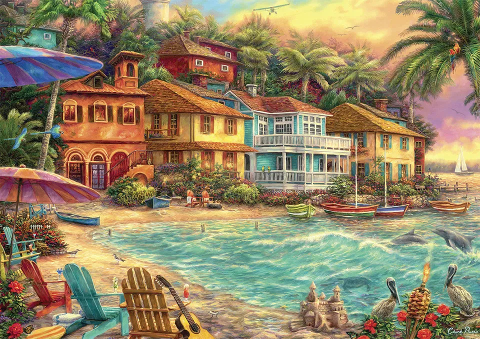 buffalo-games-island-time-300-xxl-puzzle-strand image 1