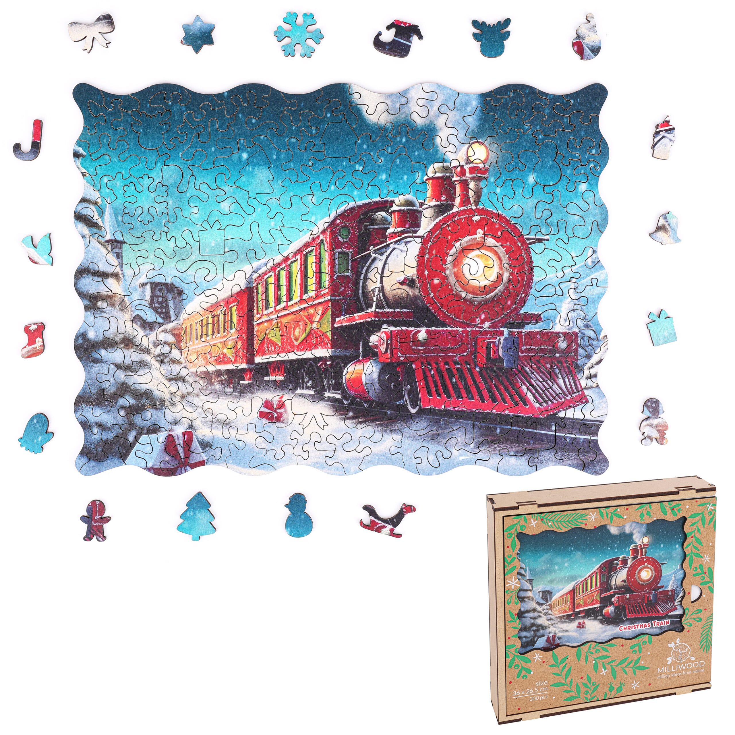 milliwood-christmas-train-holzpuzzle-200-teile-weihnachten image 7