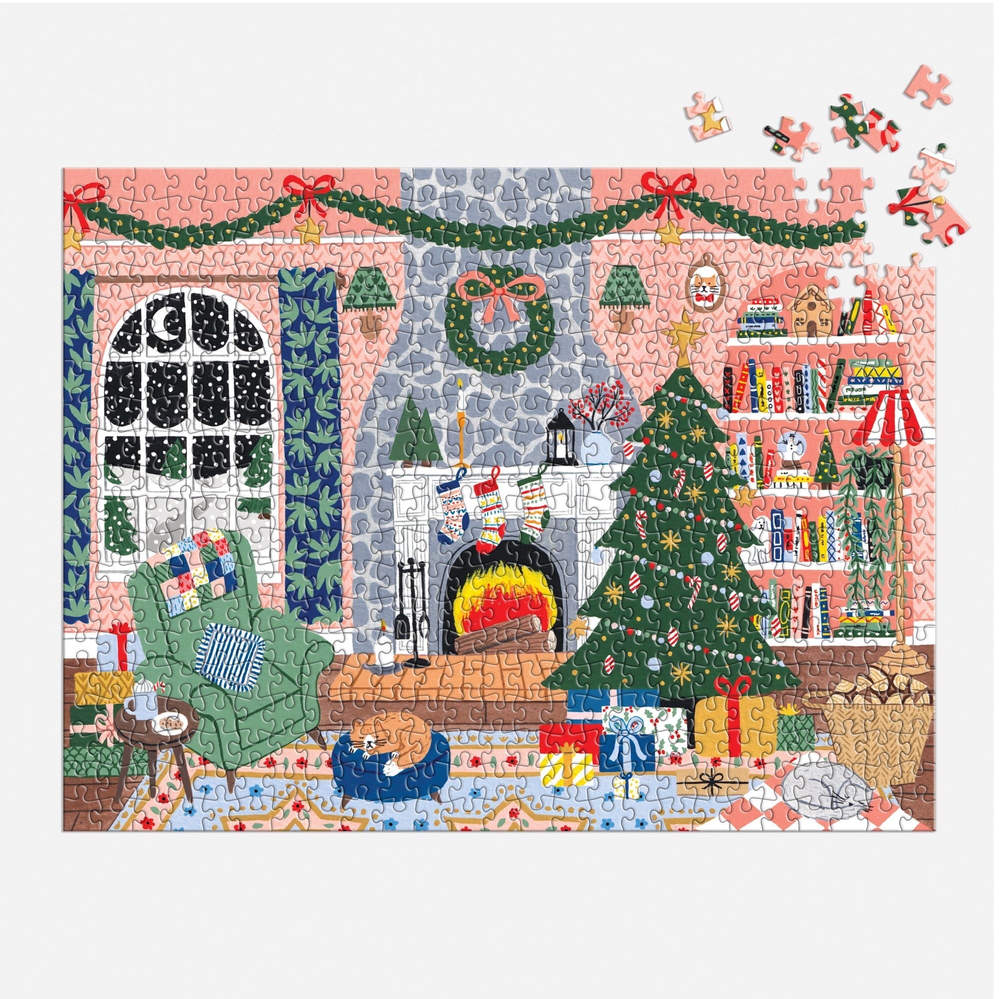 galison-home-for-holidays-adventskalender-puzzle-500-teile image 8