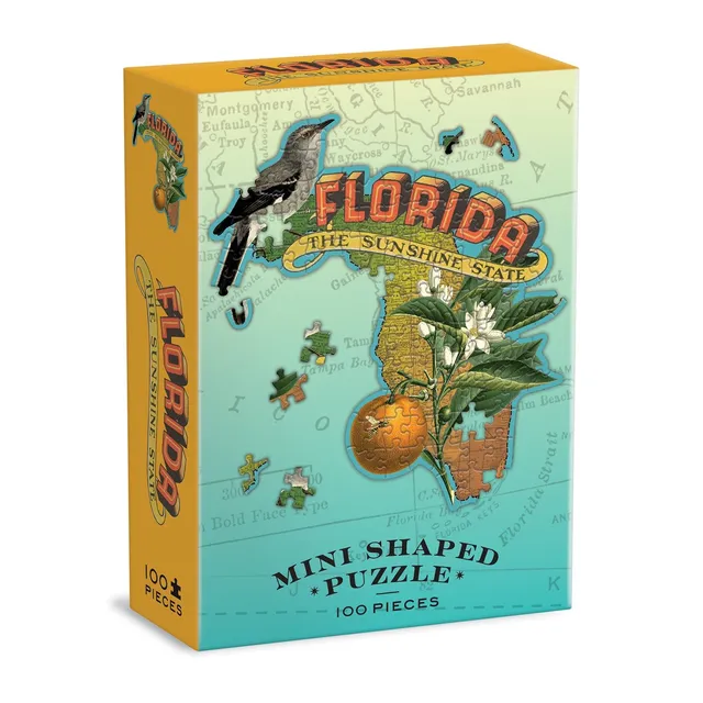 galison-florida-mini-shaped-puzzle-100-teile-blumen image 1