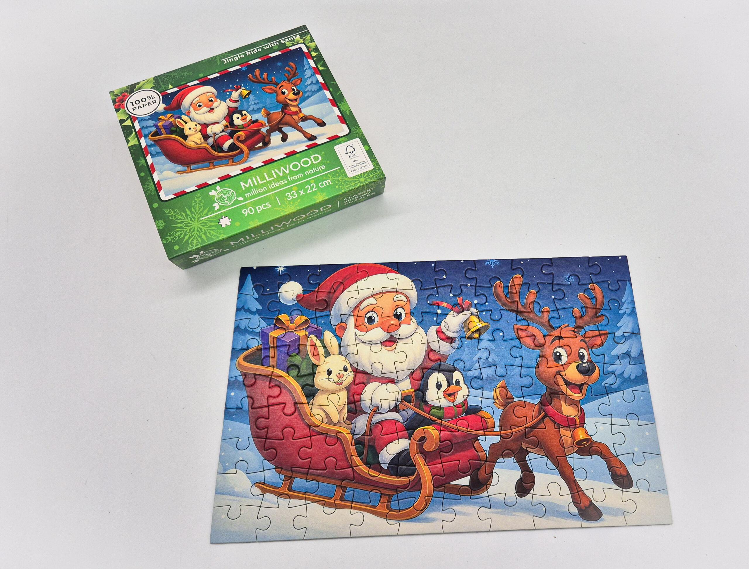 milliwood-christmas-jingle-ride-with-santa-puzzle-90-teile-weihnachten image 6
