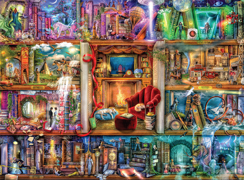 buffalo-games-grand-fiction-library-puzzle-1000-teile-bibliothek image 1