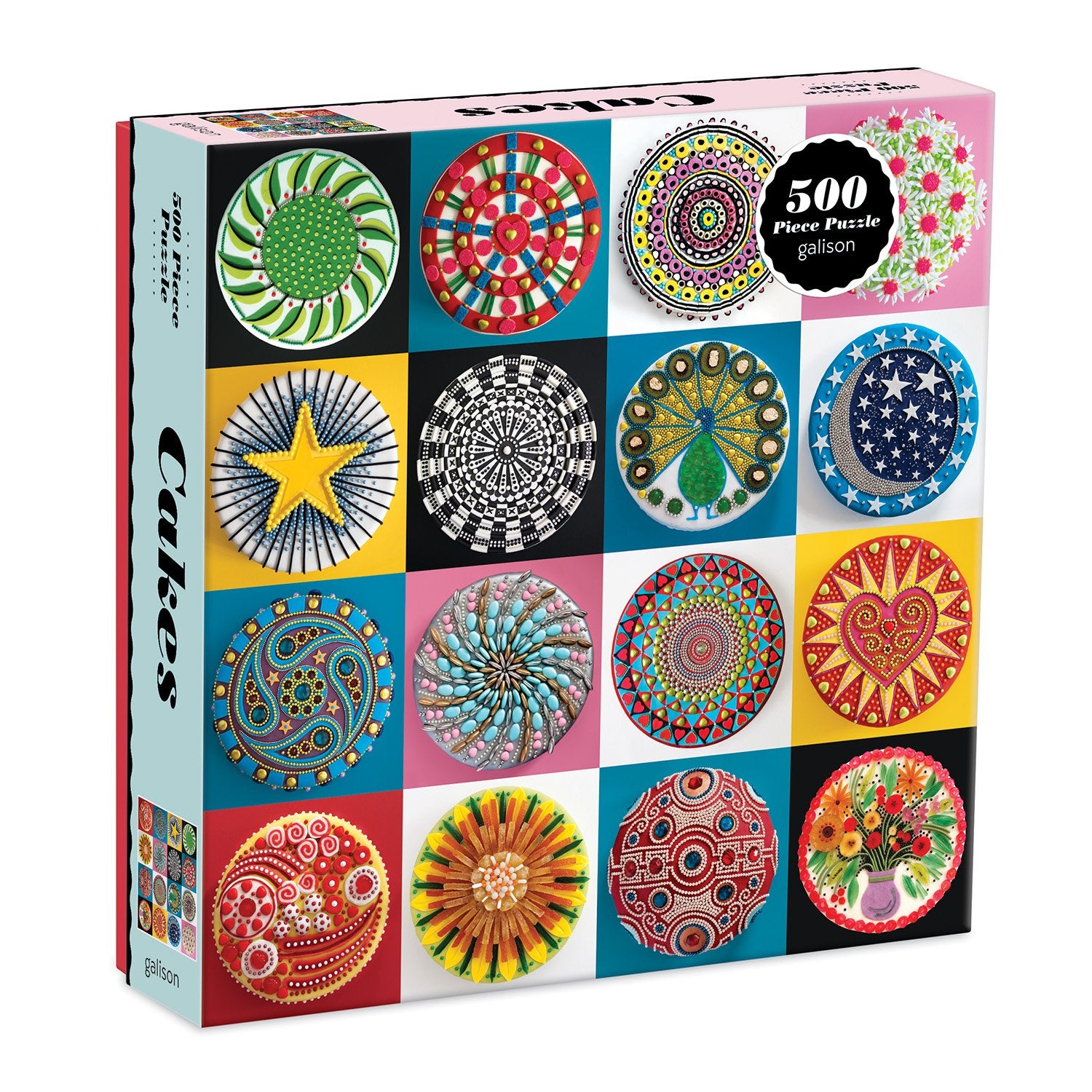 galison-cakes-500-teile-puzzle-kuchen-mit-goldfolie image 1