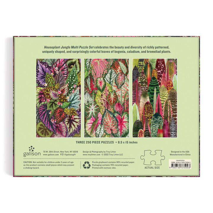 galison-houseplant-jungle-puzzle-set-3x250-teile-pflanzen-multipuzzle image 6