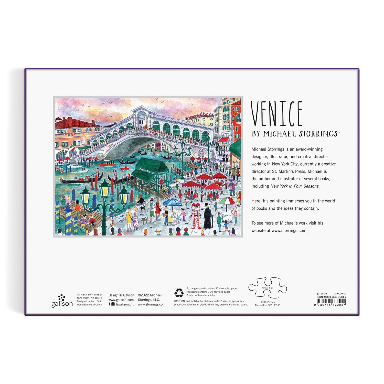 galison-michael-storrings-venice-1500-teile-puzzle-rialto-br-cke image 3