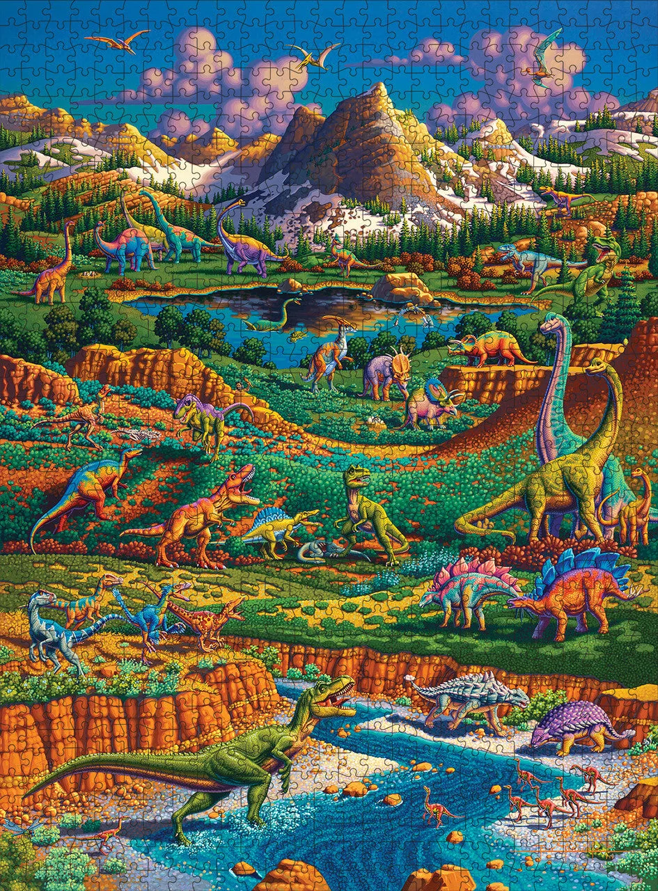 buffalo-games-eric-dowdle-dinosaur-valley-1000-teile-puzzle-dino image 1