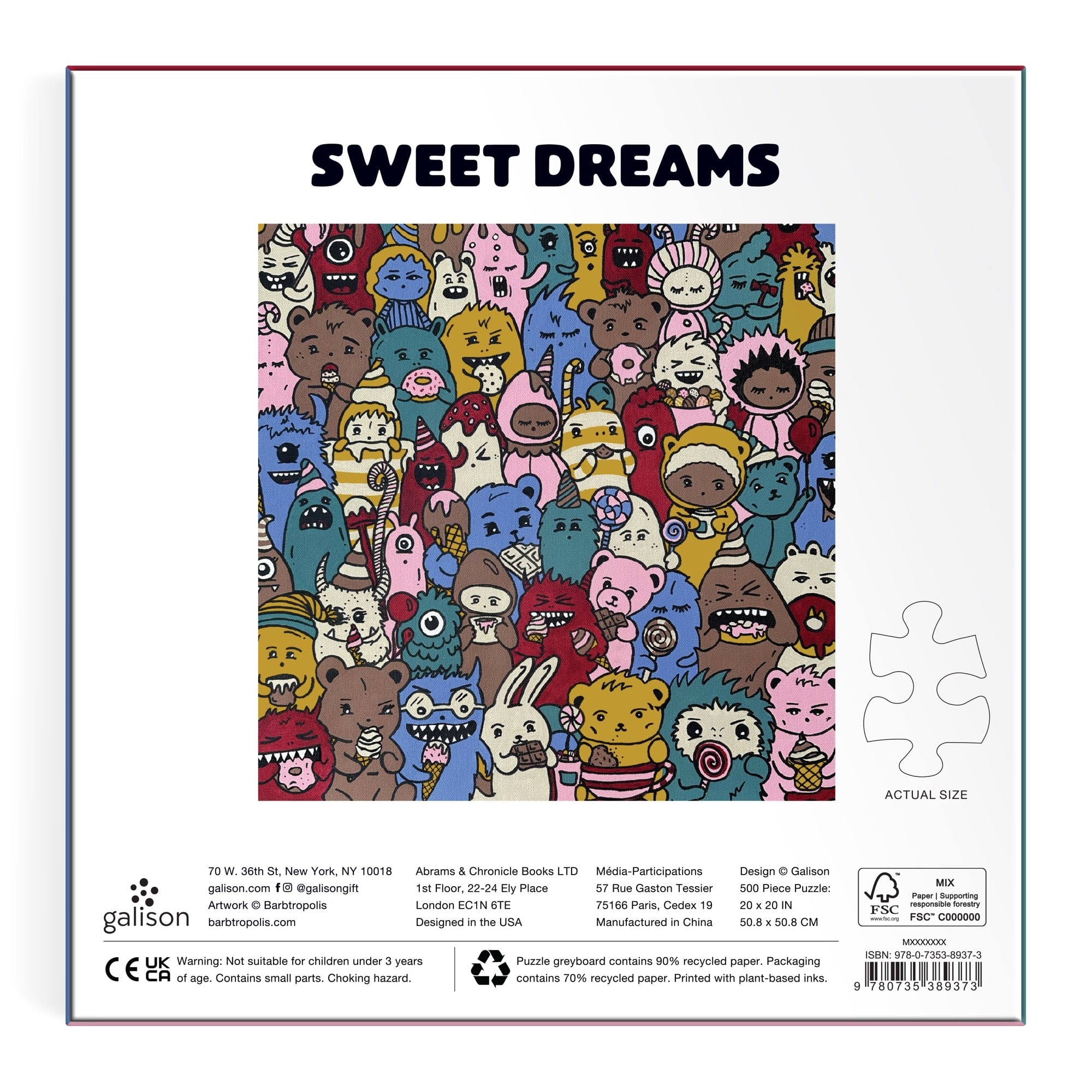 galison-barbtropolis-sweet-dreams-500-teile-foil-puzzle image 6