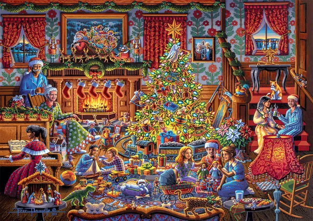 buffalo-games-eric-dowdle-christmas-morning-puzzle-300-teile-weihnachten image 1