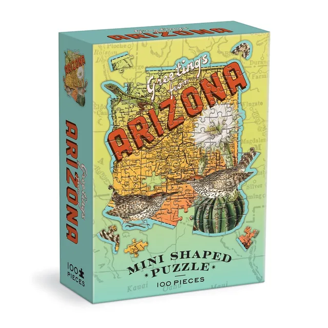 galison-arizona-mini-shaped-puzzle-100-teile-vogel-blume image 1