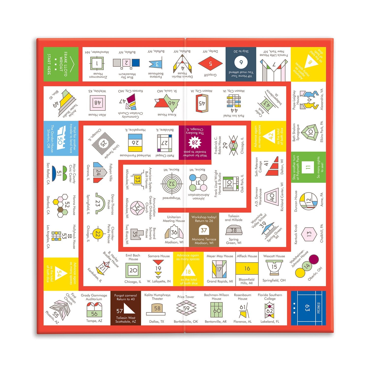 galison-frank-lloyd-wright-2-in-1-spieleset-ludo image 4