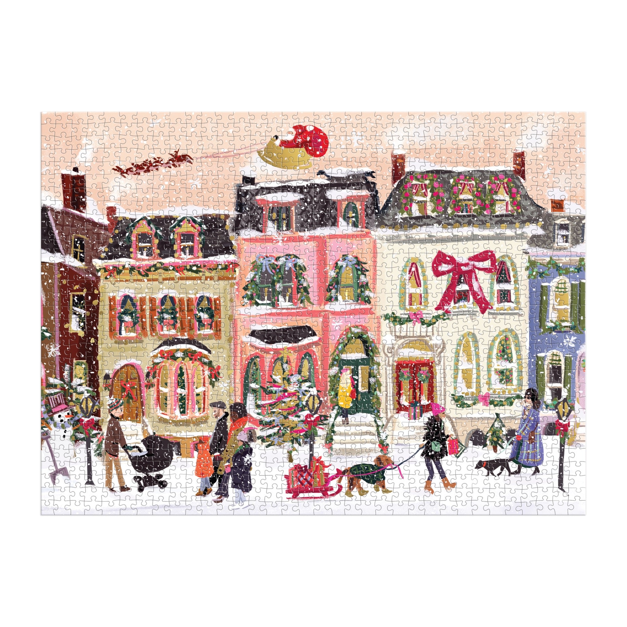 galison-snowfall-on-main-street-puzzle-1000-teile-foil-winter image 3