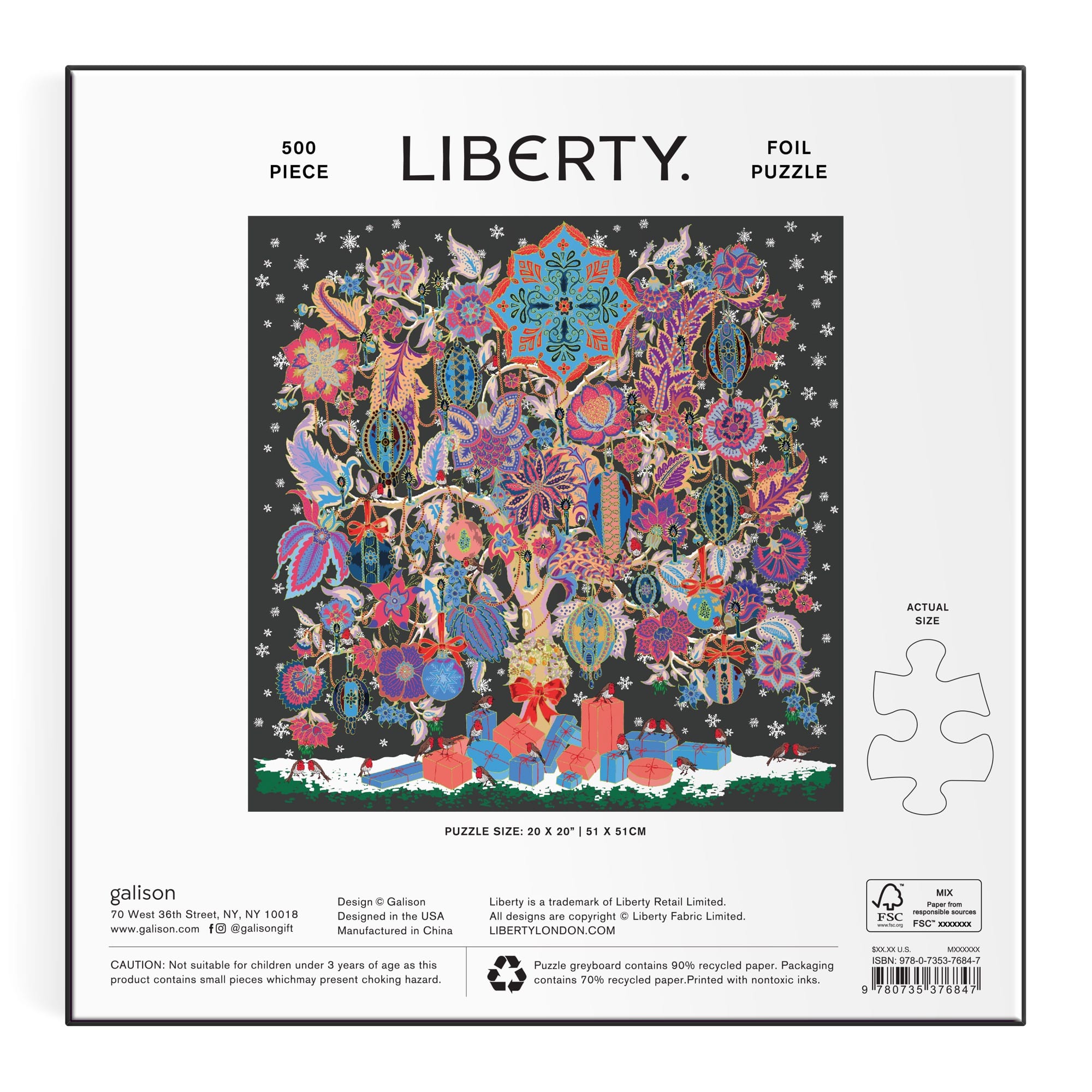 galison-liberty-christmas-tree-of-life-folien-puzzle-500-teile image 5