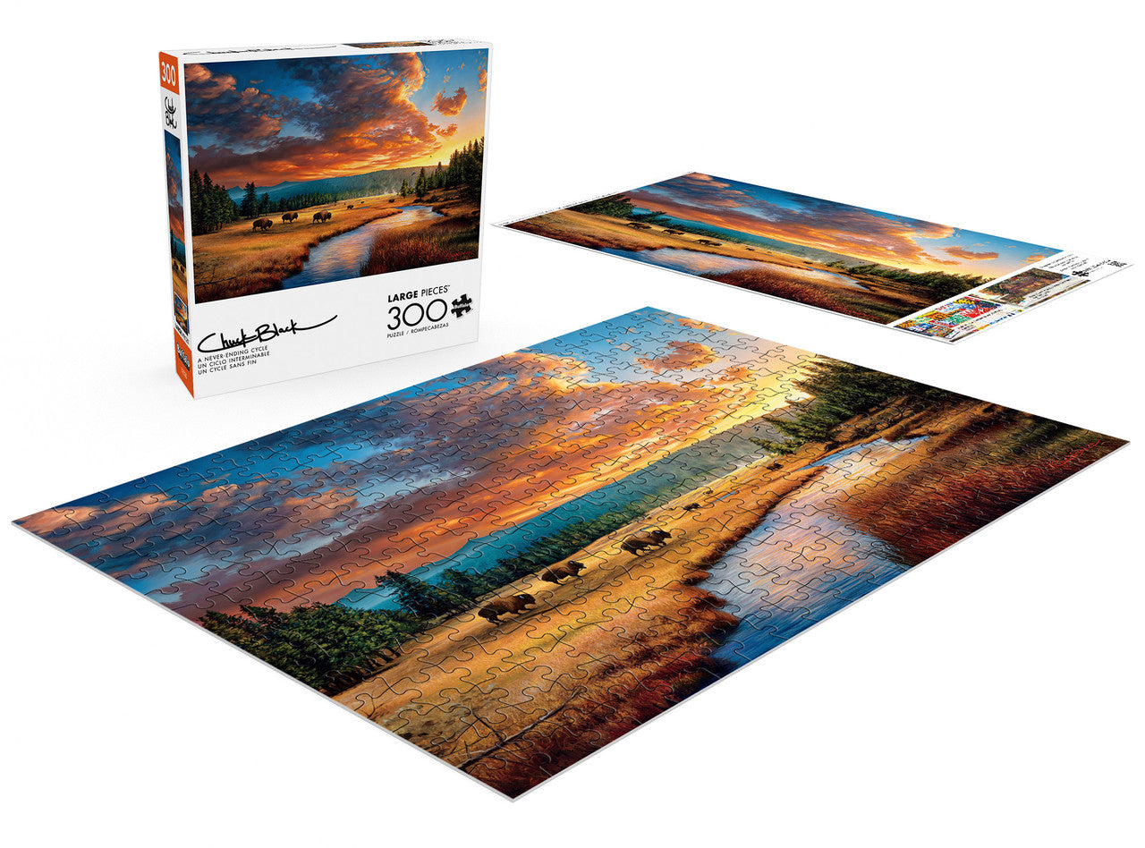 buffalo-games-chuck-black-never-ending-cycle-puzzle-300-xl-teile image 3