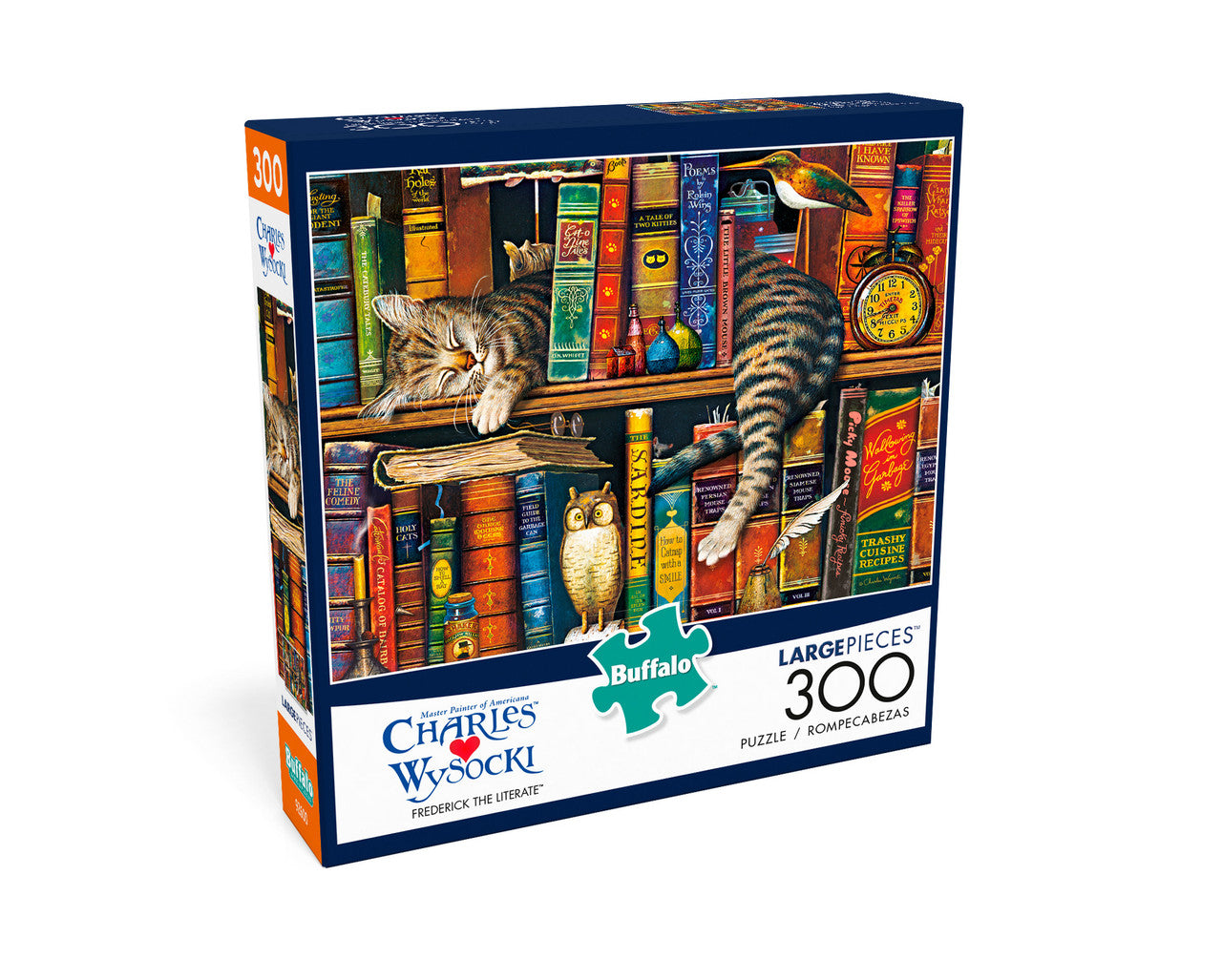 buffalo-games-frederick-literate-300-teile-puzzle-katze-xxl image 3