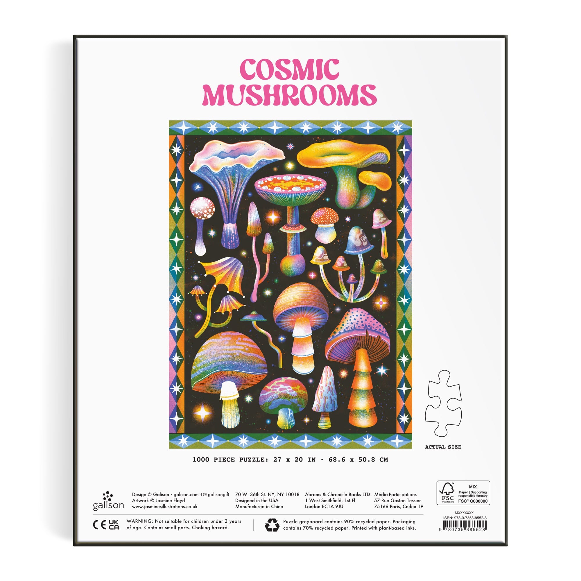 galison-cosmic-mushrooms-1000-teile-puzzle-pilze-bunt image 5
