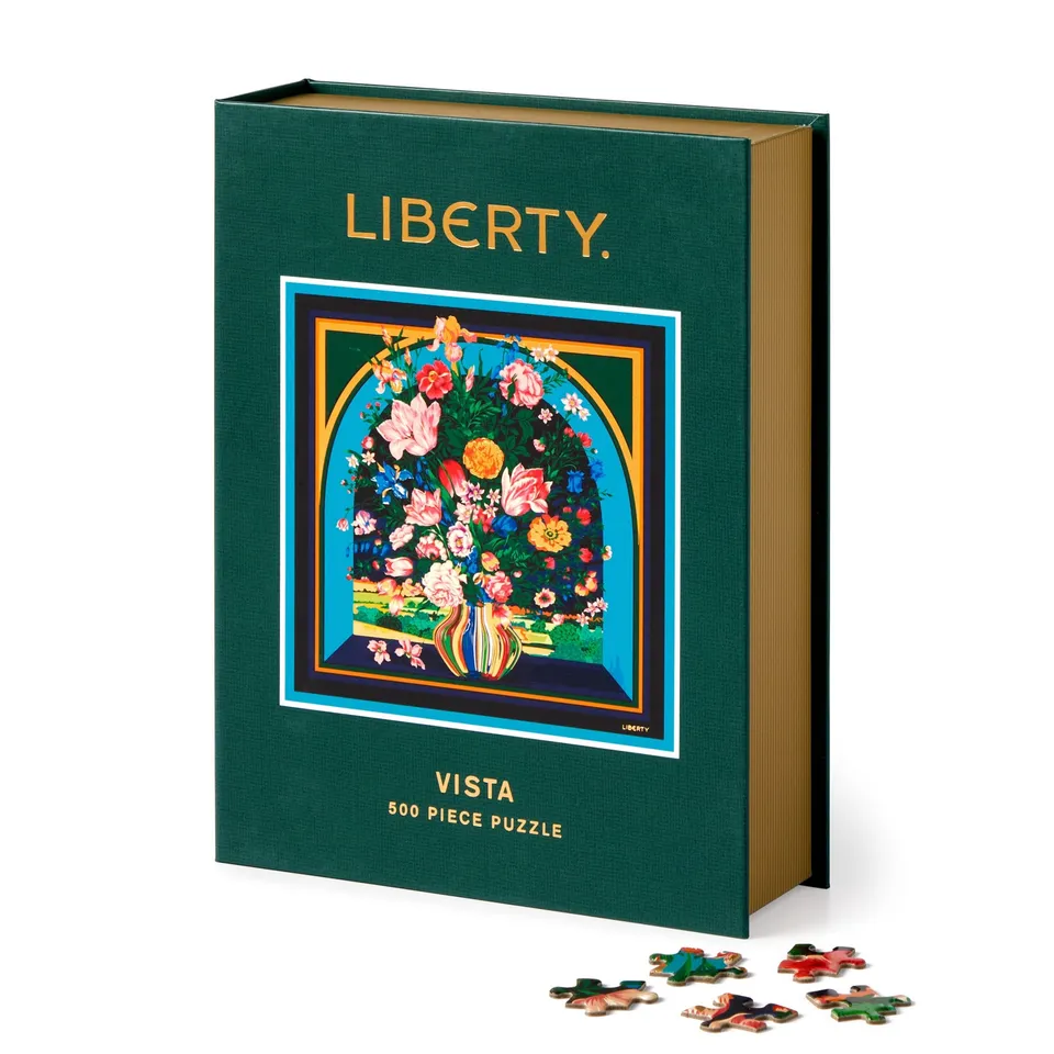 galison-liberty-vista-500-teile-puzzle-buchbox-blumenmotiv image 1