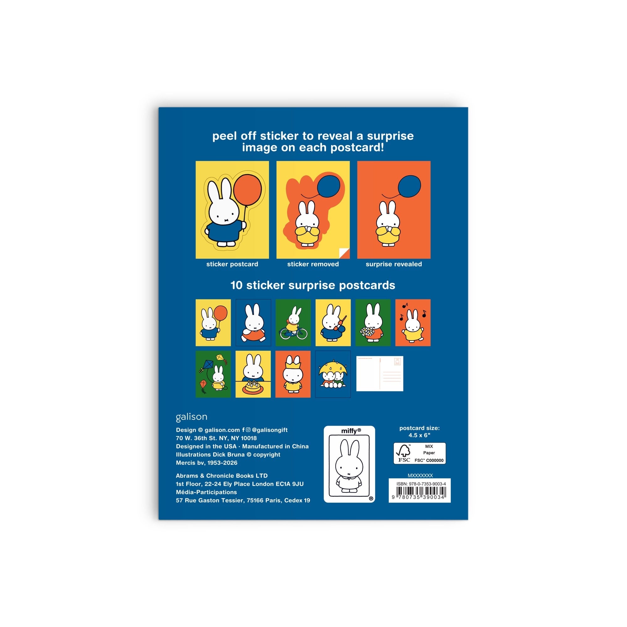galison-miffy-postkarten-stickerbuch-10-karten image 7