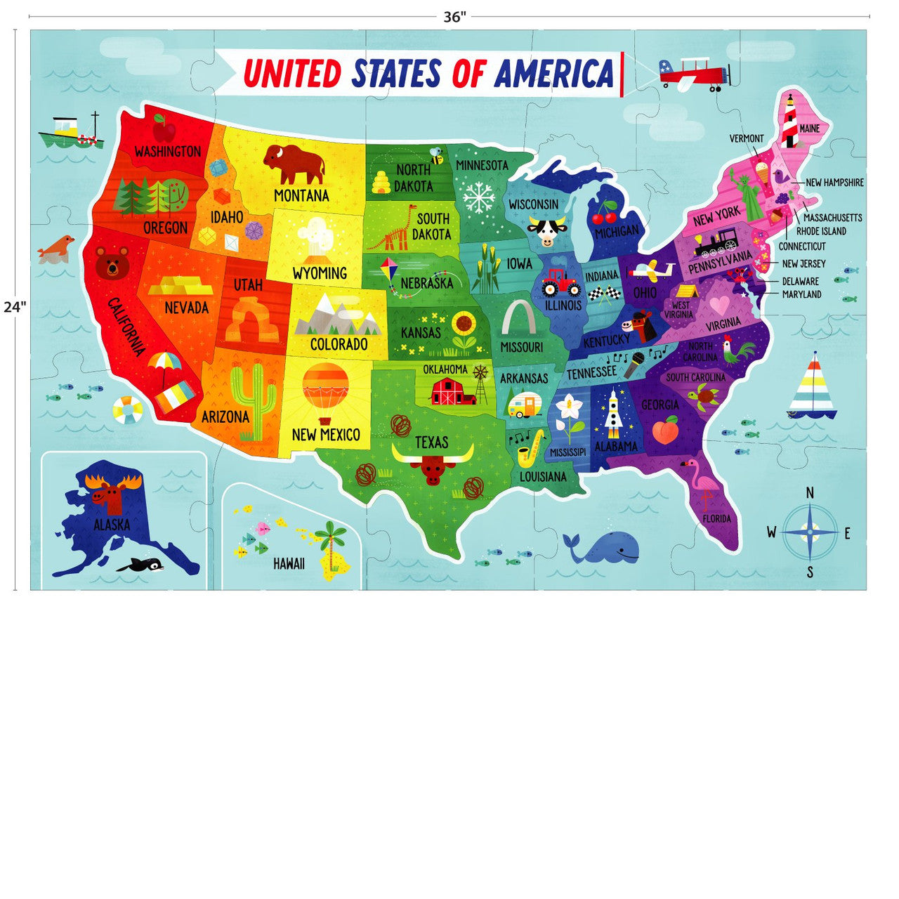 buffalo-little-buffalo-usa-karte-kinder-puzzle-bodenpuzzle-ab-4 image 6