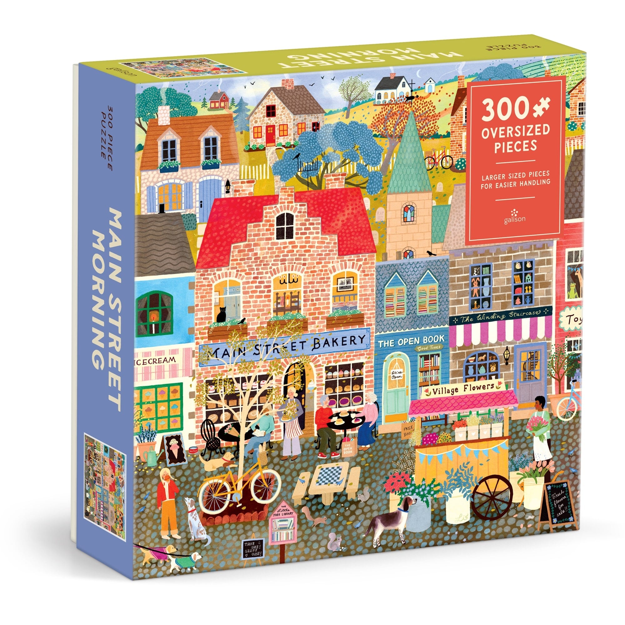 galison-main-street-morning-300-teile-puzzle-stadt image 1