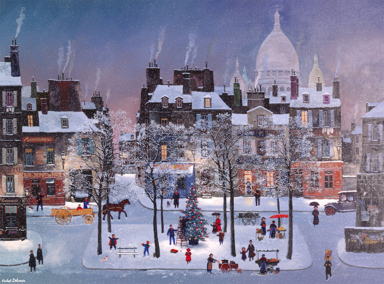 buffalo-games-christmas-in-monmartre-puzzle-1000-teile-glitzer image 1
