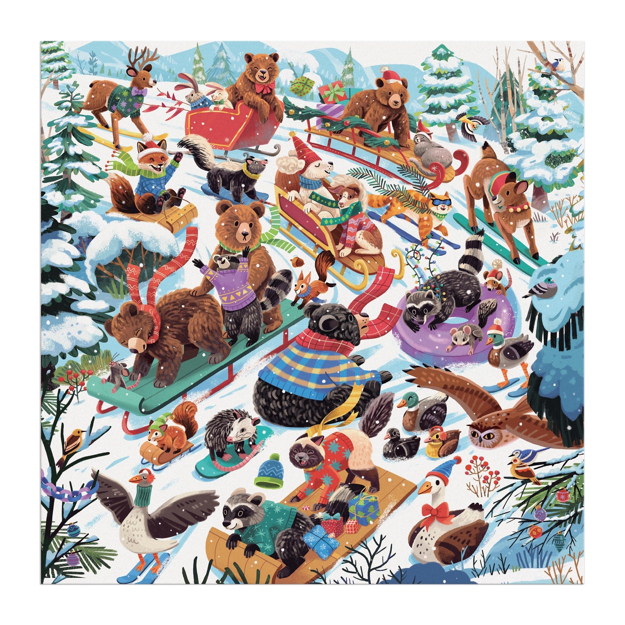 galison-dashing-all-the-way-500-teile-puzzle-winter image 5