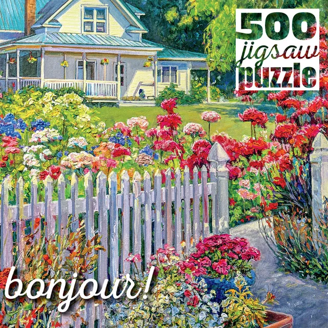 buffalo-games-bonjour-fenceline-garden-500-teile-puzzle-garten image 1