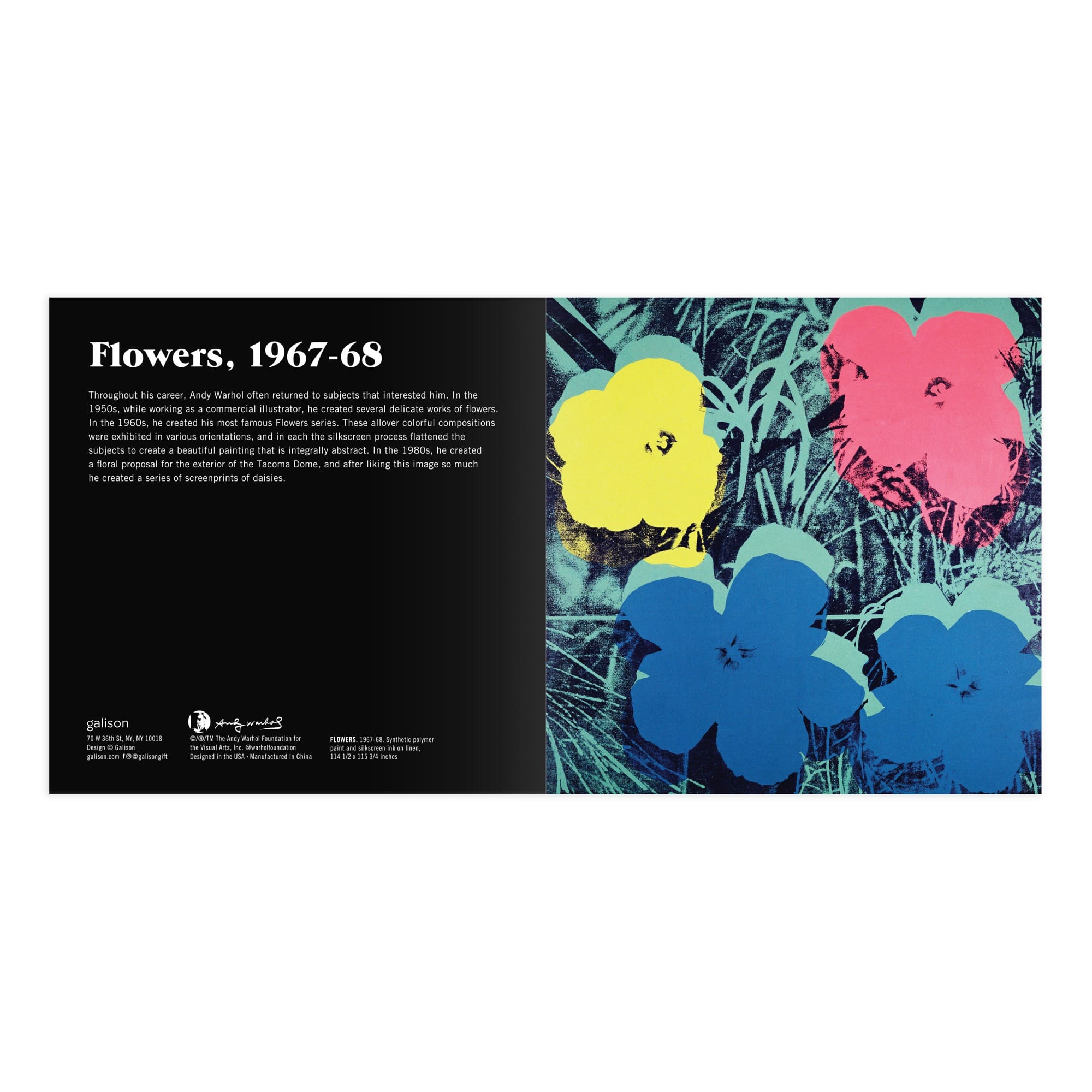 galison-andy-warhol-flowers-2-in-1-holzpuzzle-schiebepuzzle-16-teile image 6
