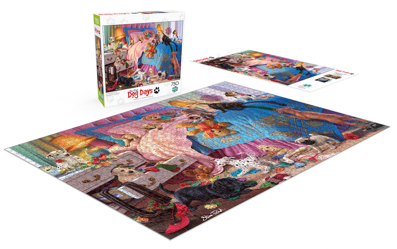 buffalo-games-dog-days-a-roomful-of-naughty-puppies-puzzle-750-teile image 4