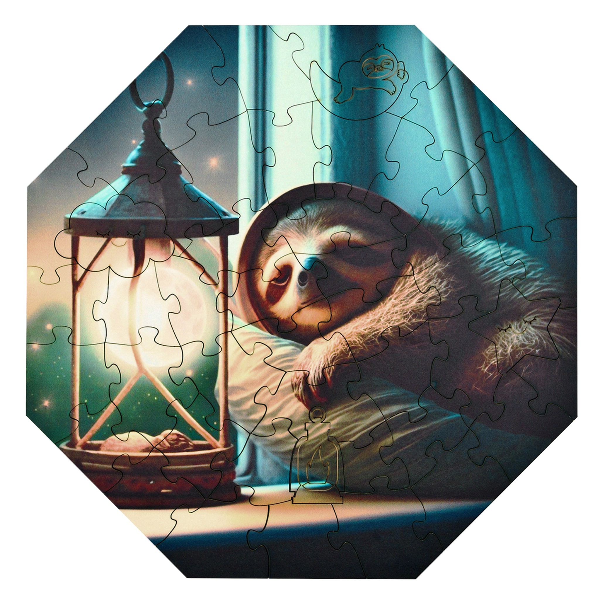 milliwood-hi-i-m-little-holzpuzzle-46-teile-simon-faultier image 2