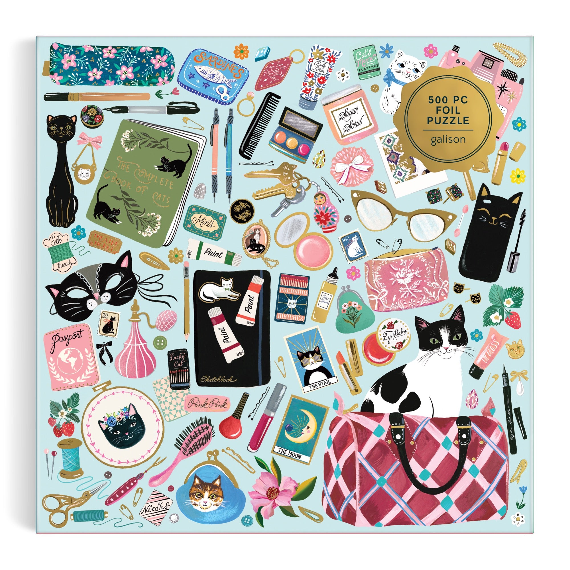 galison-purrfect-accessories-puzzle-500-teile-folie image 2
