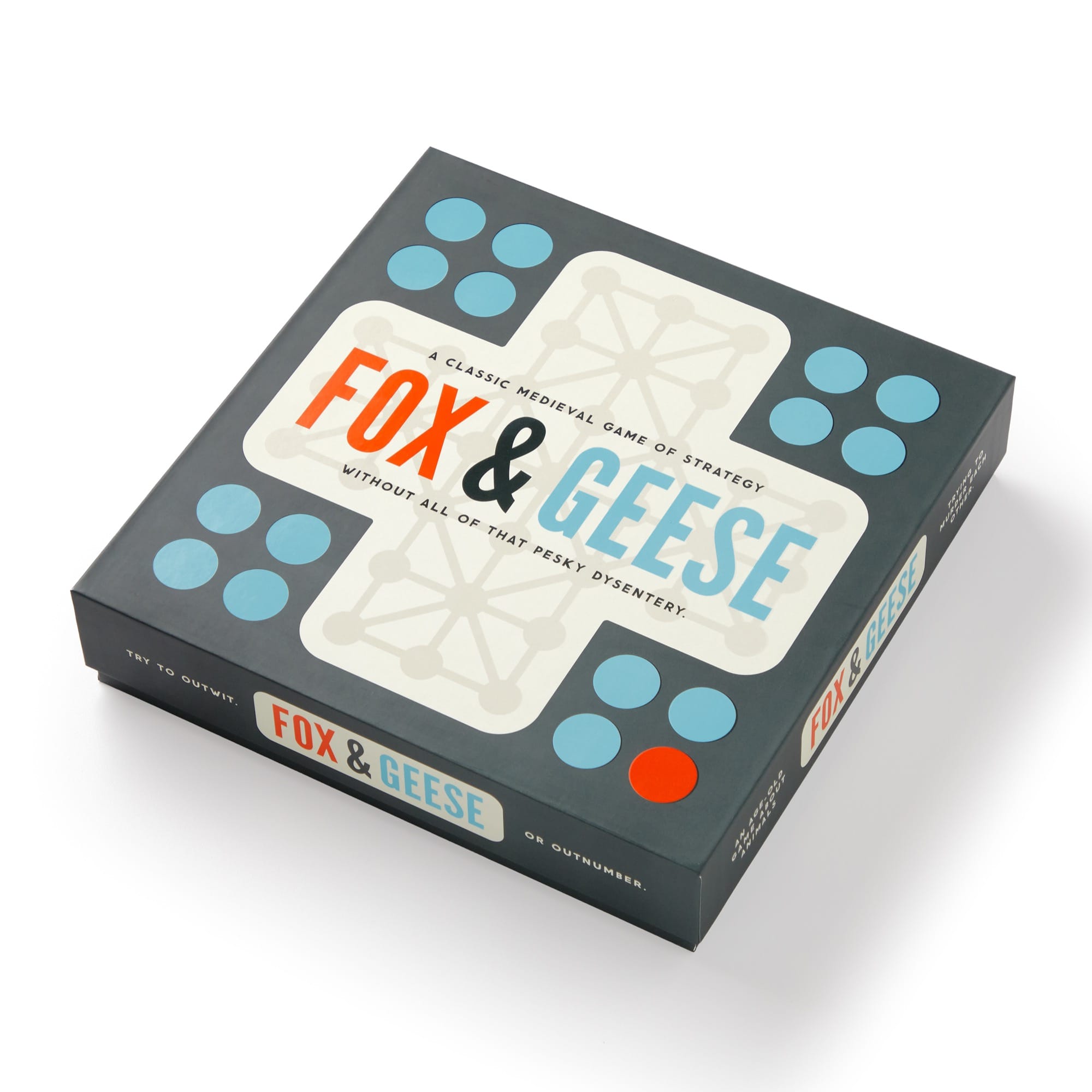 galison-fox-geese-brettspiel-holz-2-personen-strategie image 2