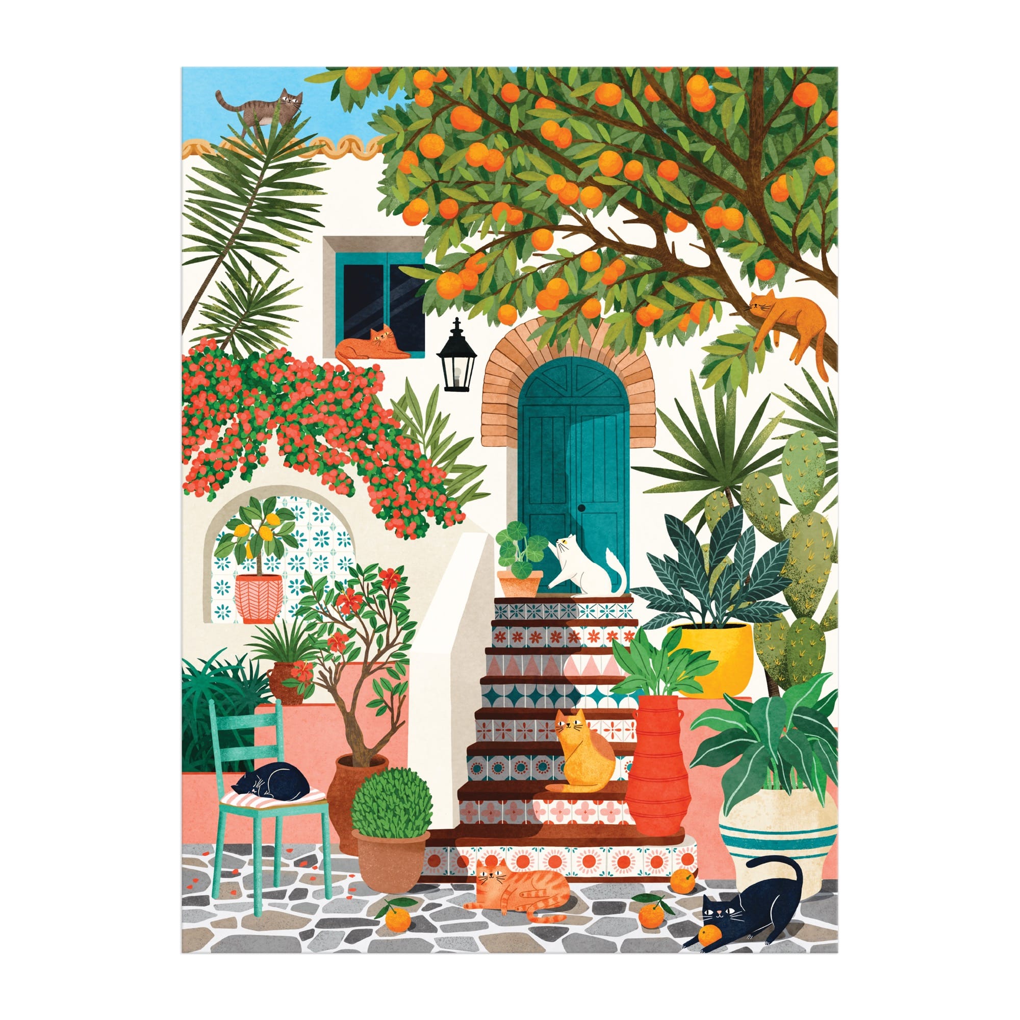 galison-mediterranean-cats-puzzle-1000-teile-katzen-sommer image 5