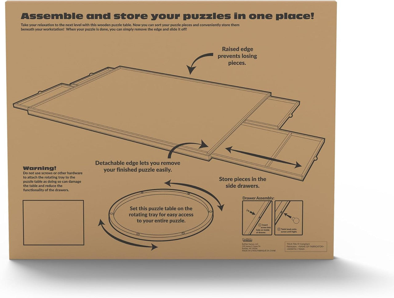 buffalo-games-puzzletisch-holz-2000-teile-mit-schubladen image 4