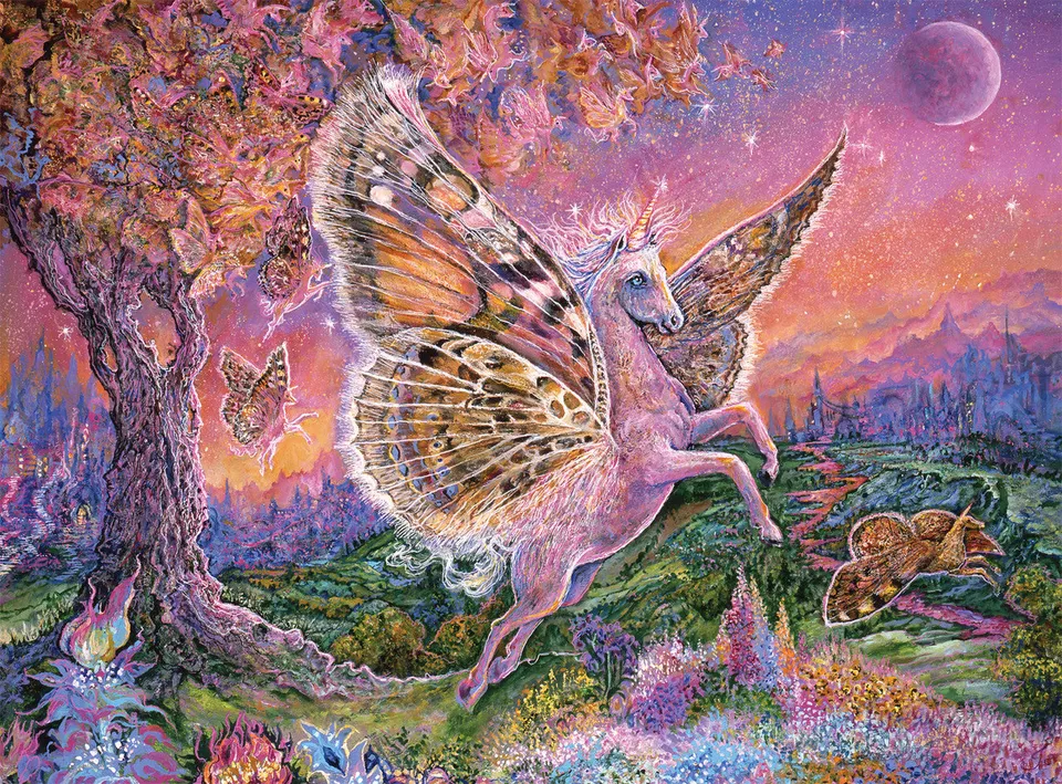 buffalo-games-josephine-wall-fluttercorn-dreamscape-puzzle-1000-teile-glitzer image 1